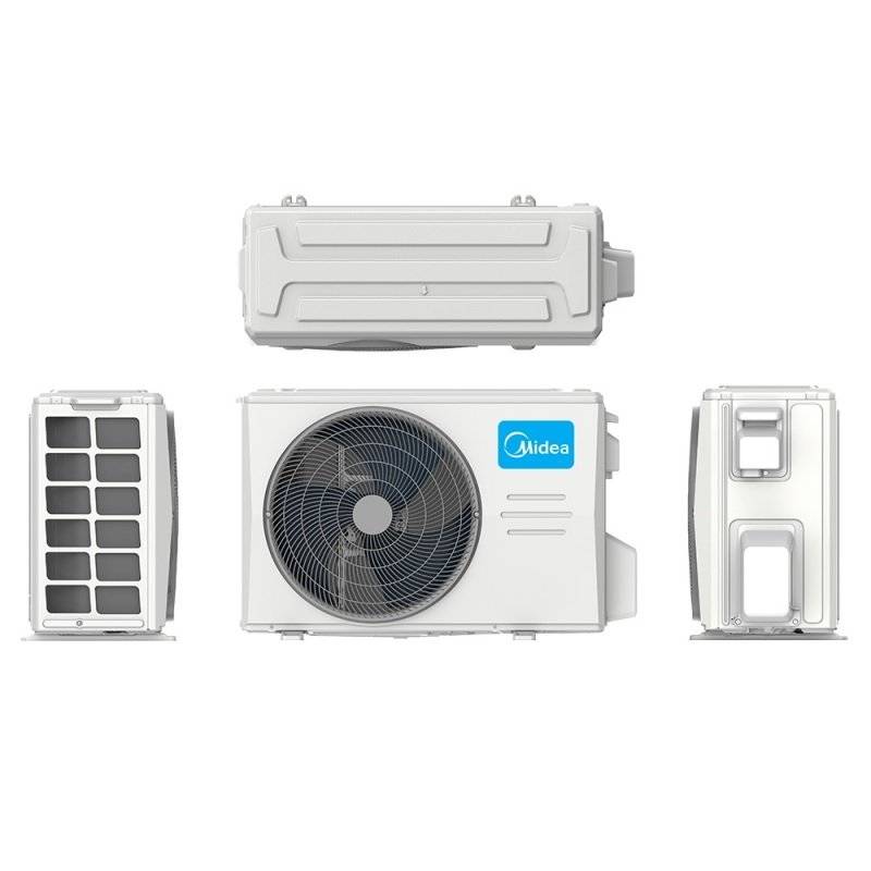 Aer conditionat Midea Solunar, Series MGPXV-12RD0-I/ MGPXV-12RD0-O, 12000 BTU, Performanta AI, A++