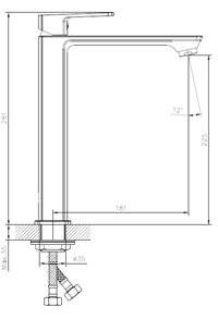 Baterie lavoar BIRKEN XL BLACK