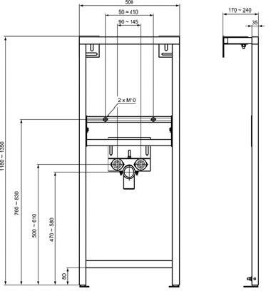 Cadru incastrabil Lavoar IDEAL STANDARD