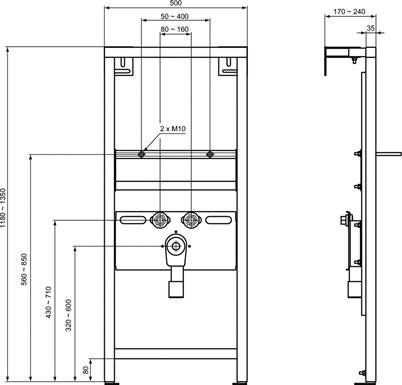  HDCP - Cadru incastrabil lavoar IDEAL STANDARD
