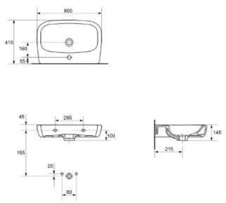 Lavoar CERSANIT Facile 50