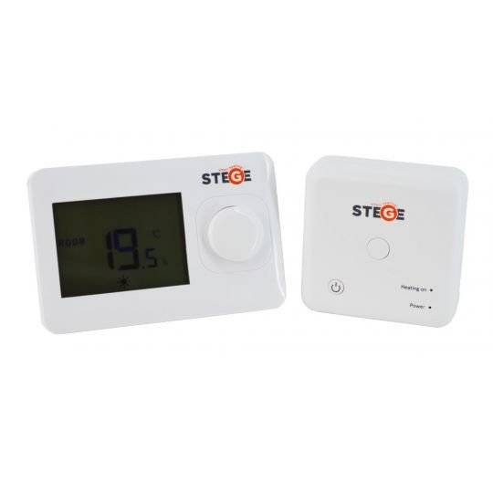 Termostat electronic pentru centrala cu LCD neprogramabil STEGE (fara fir) wireless WT100 RF