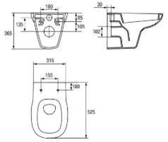 WC CERSANIT suspendat Facile