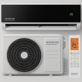 Aer conditionat NORDSTAR NOIRE 9000 BTU, Racire si Incalzire, Filtru ioni de argint, Inverter, Kit Wi-Fi inclus