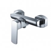 Baterie dus Gehler QUADRATcu accesorii (para de dus mobila, furtun flexibil, agatatoare de dus)